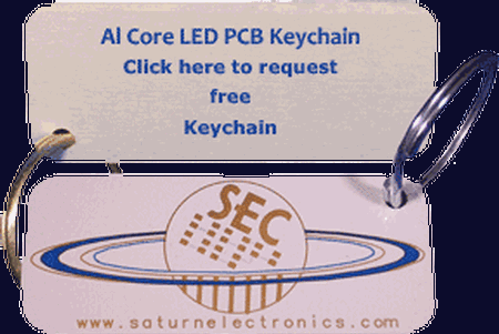 LED PCB Aluminum Core PCB Keychain
